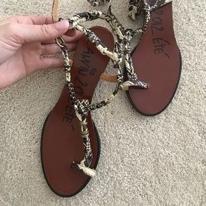 LANVIN snakeskin sandals